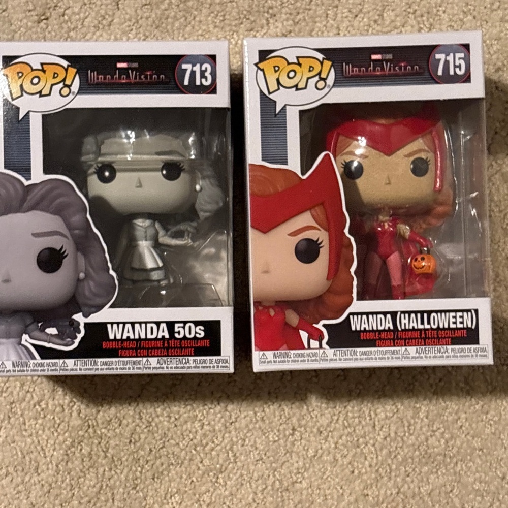 Funko Pop WandaVision Wanda 50s and Halloween Figures
